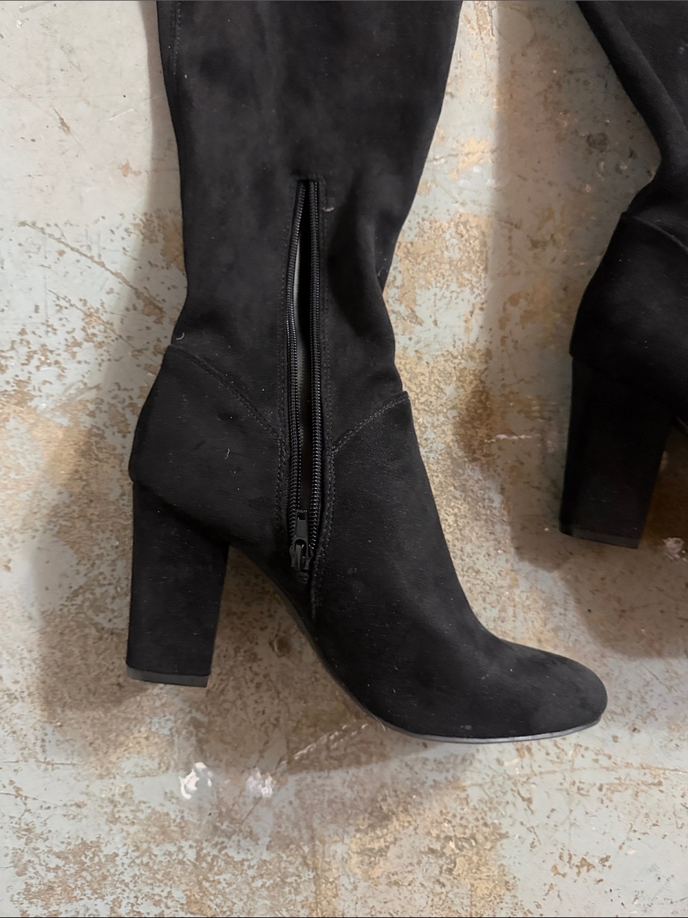 Call It Spring Black Over-the-Knee Suede-Look Boots, 8 - Picture 8 of 12